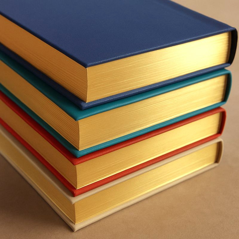 Stack of books with gilded page edges