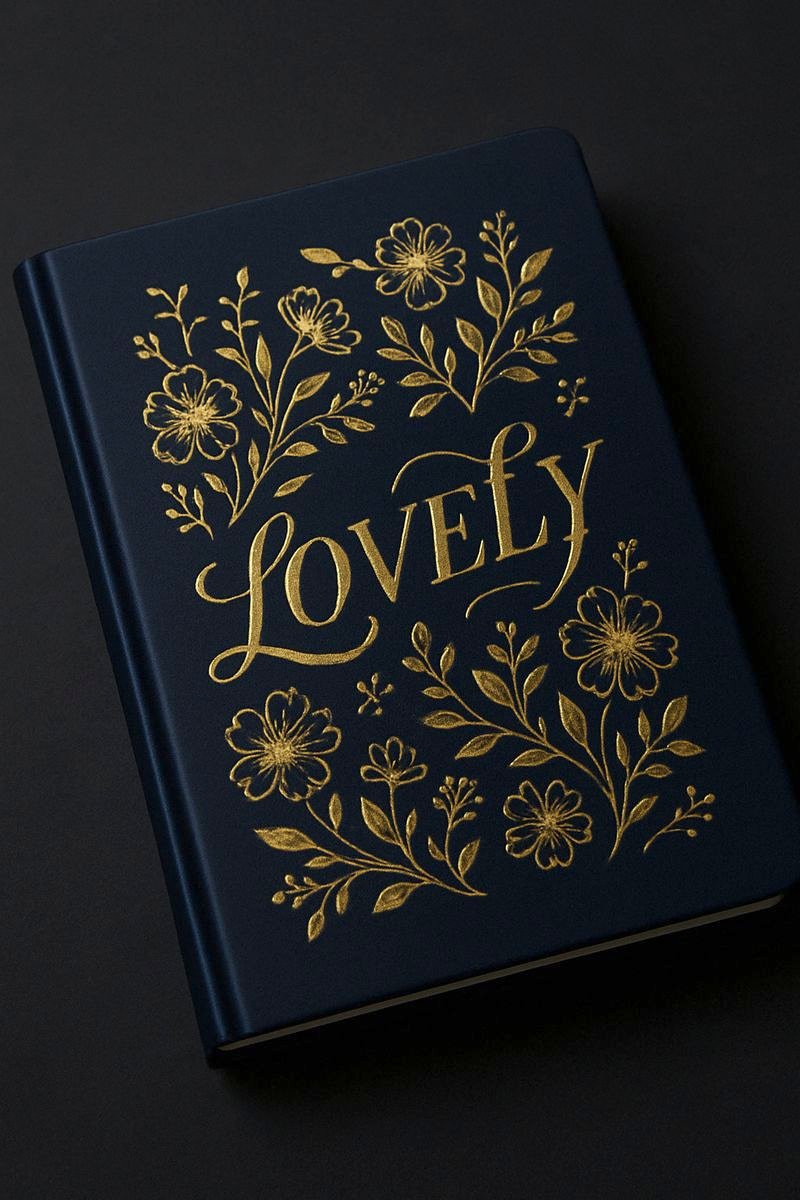 Gold foil stamped book cover