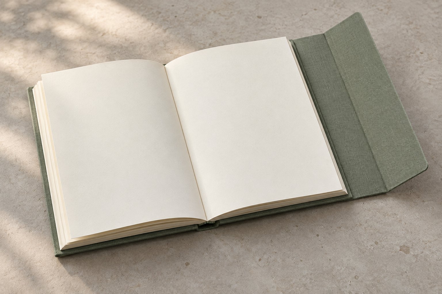Premium notebook with a wraparound magnetic flap closure