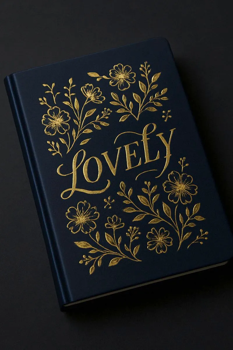 Gold foil stamped book cover